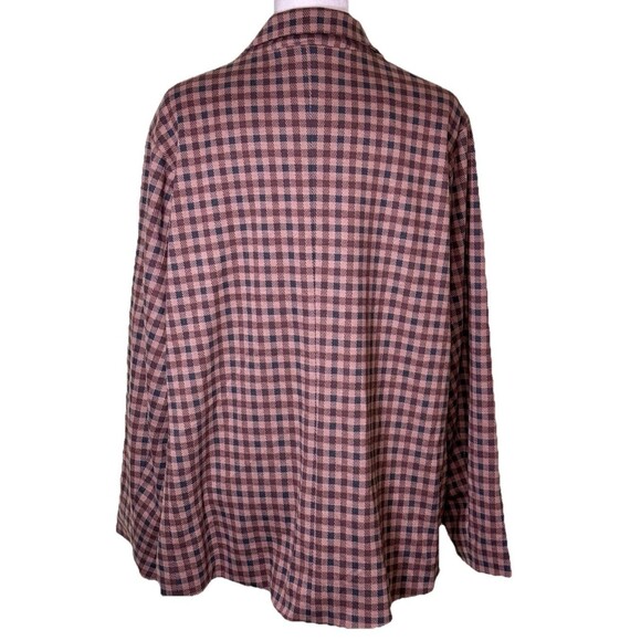 Torrid 1 Neutral Plaid Checkered Blazer Soft Flannel Preppy Academia Old Money - Picture 3 of 12